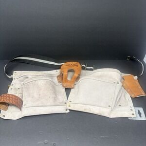 Vintage Sears 937528 Suede Leather Carpenter Tool Belt Apron Pouch